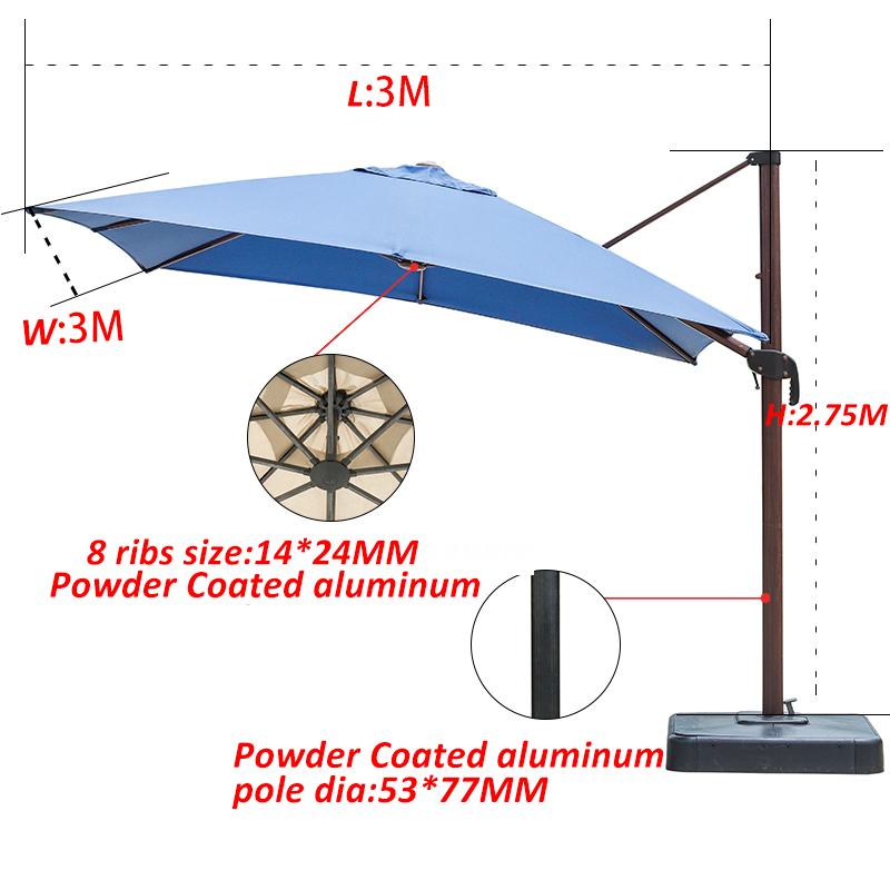 Outdoor Furniture Large Commercial Waterproof Windproof Parasol Sun Patio Umbrella For Garden Umbrella sonnenschirm manufacture