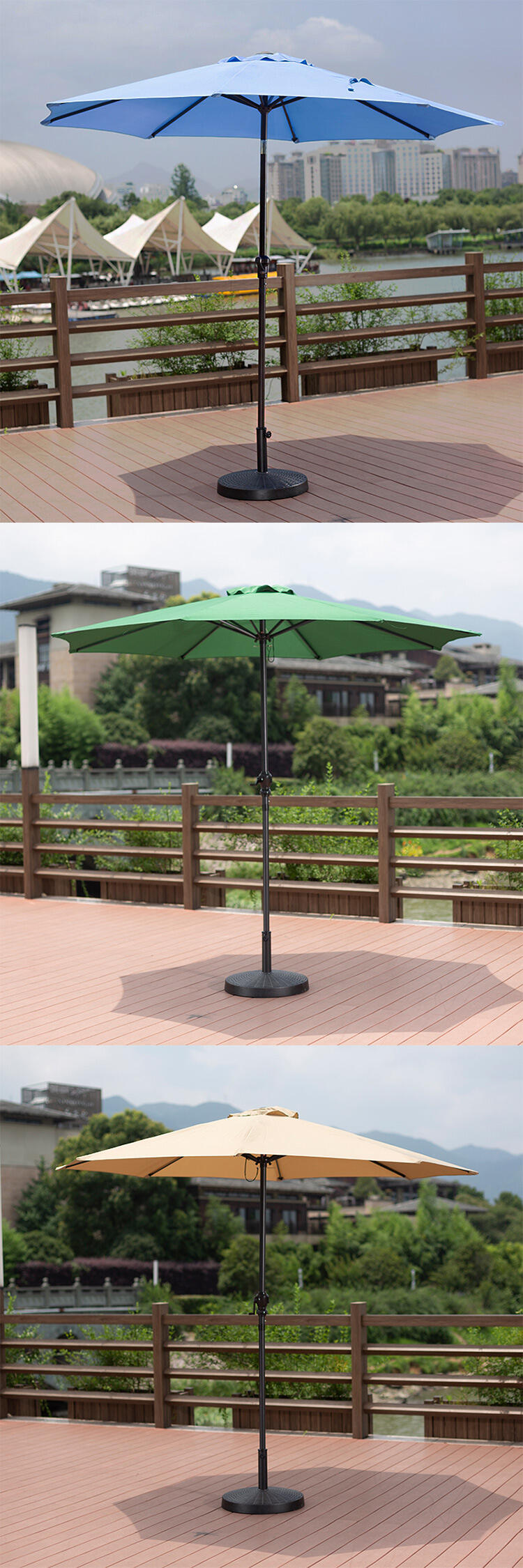 Spot Commodity Garden Center Pole Table Cafe Umbrella Support Commercial Patio Sun Umbrellas Customized Supplier supplier