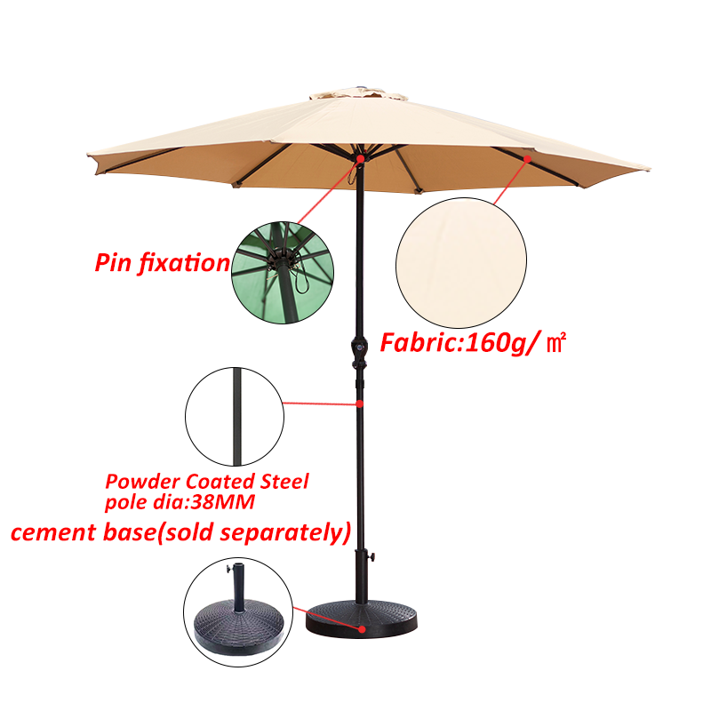 Spot Commodity Garden Center Pole Table Cafe Umbrella Support Commercial Patio Sun Umbrellas Customized Supplier factory