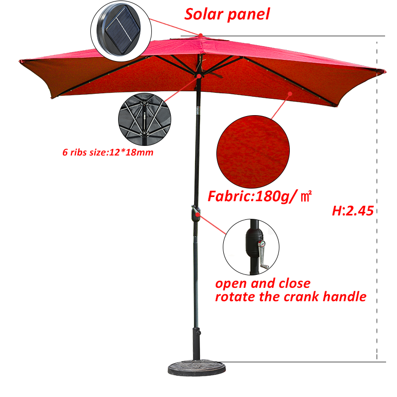 Outdoor Waterproof Garden Shaded Beach Parasol Restaurant Patio Pool Hot Sale Aluminum Alloy Big Umbrella details