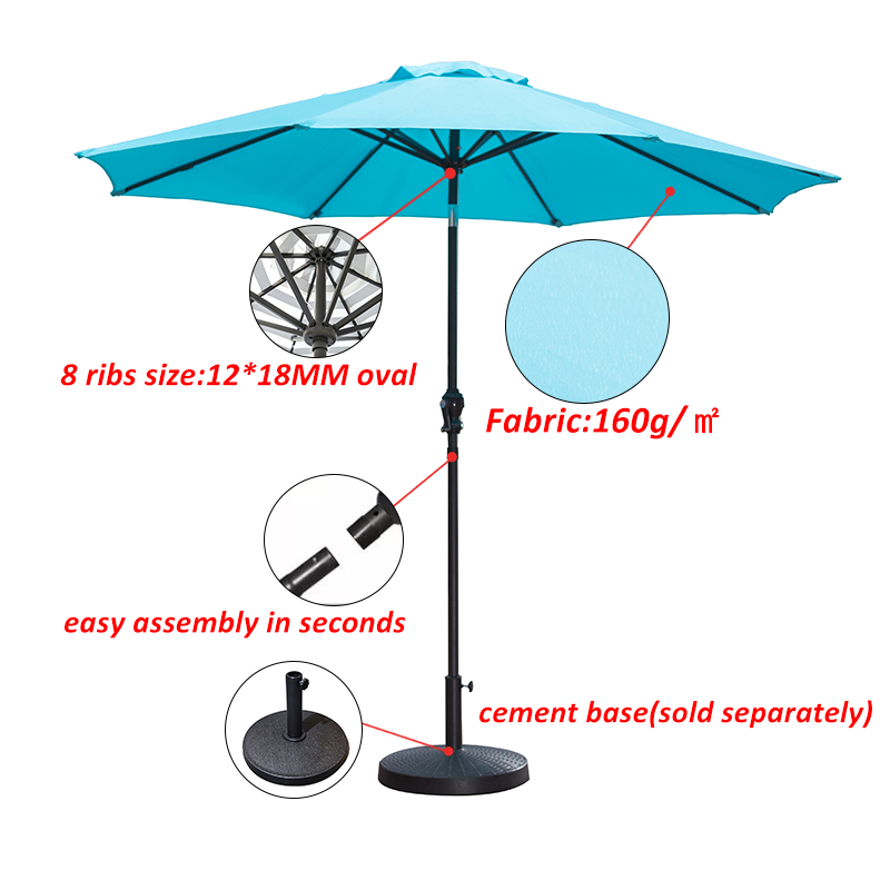 wholesale umbrella merchandise on hand Beach Sun parasol Umbrella factory steel balcony umbrella for hotel factory