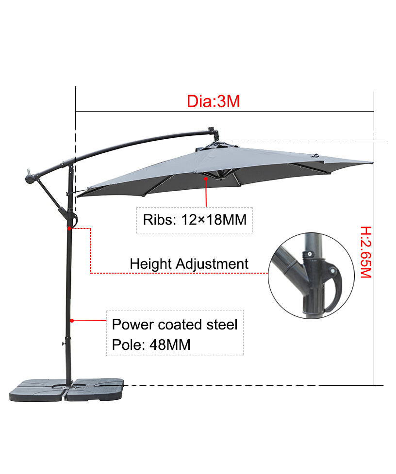 Garden courtyard leisure ways parasol solar LED umbrella iron fringe umbrellas Support customization supplier