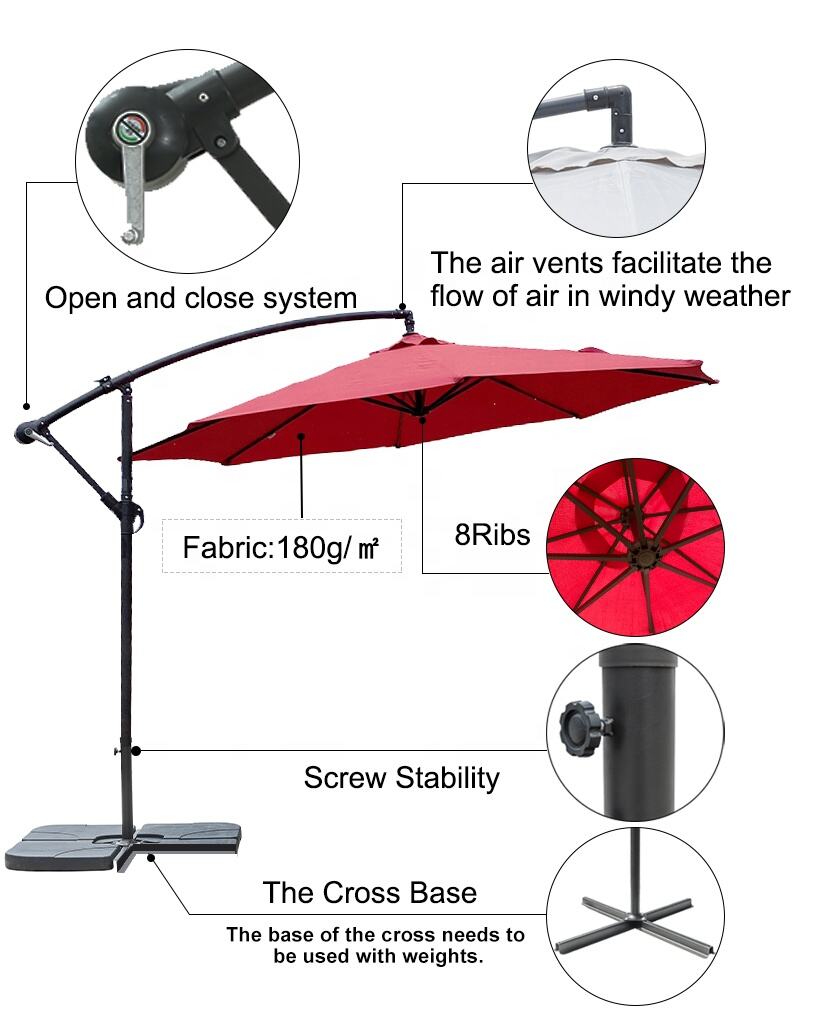 New arrivals outdoor furniture parasol patio garden umbrella for  Balcony Backyard factory