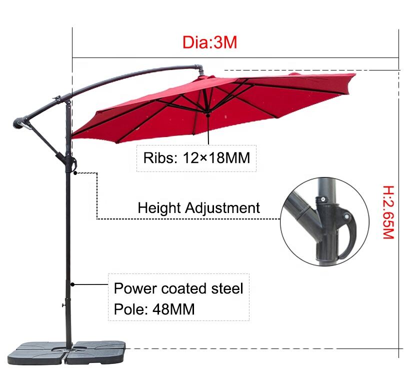 New arrivals outdoor furniture parasol patio garden umbrella for  Balcony Backyard manufacture