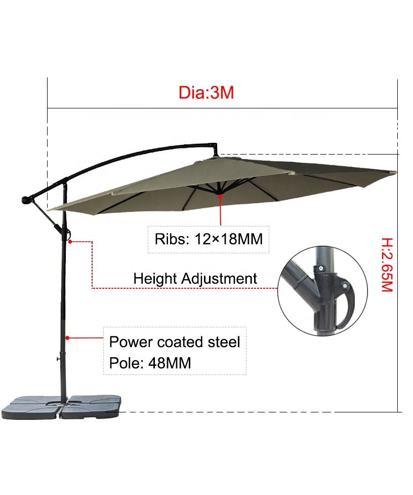 Top Quality Hanging Outdoor Waterproof Patio Parasol Best garden furniture manufacture