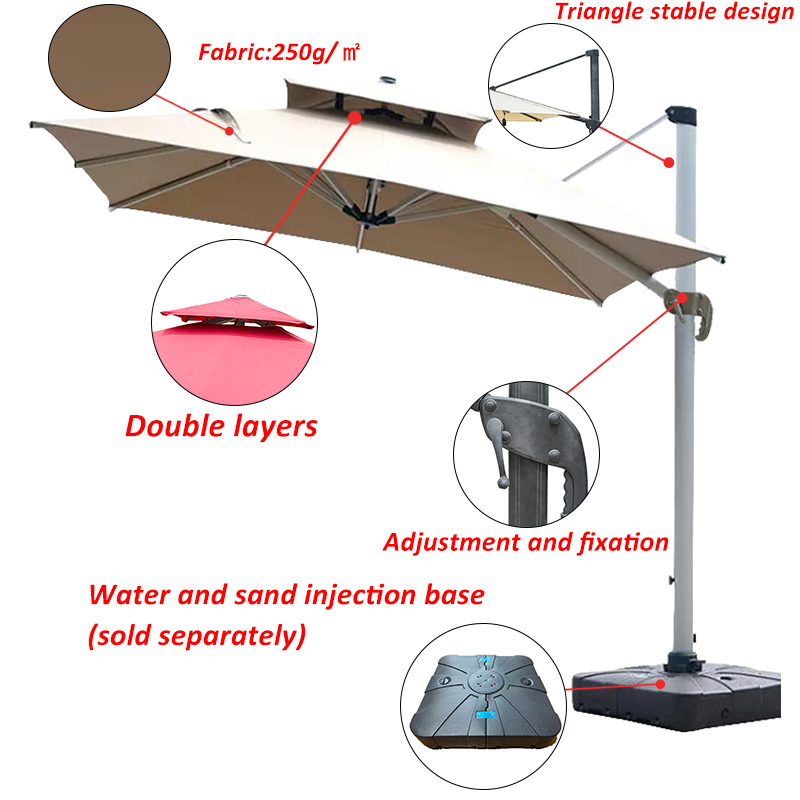 L Morden Commercial Parasol  Fancy Mall Lawn Backyard Balcony Parasol Luxurious Patio Parasol Sombrilla De Jardin factory