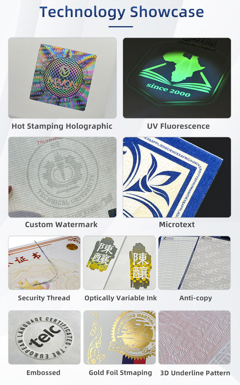 Custom Security Paper Certificate of Authenticity for Original Artwork Authenticity Art Cert With Serial Number and Custom Label factory