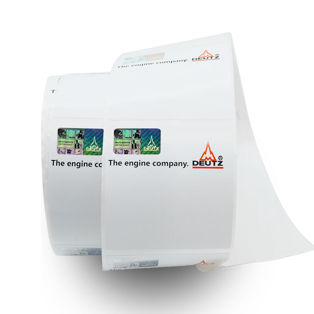 Yiko Oem Manufacturer Adhesive Stickers Silver Foil Anti-counterfeit Label Hologram Stamping Sticker For Packaging details
