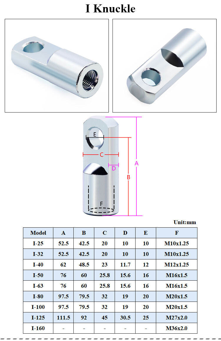 SC Series I/Y/U/F/CA/CB/LB/FA Bore 32mm/40mm/50mm/63mm/80mm/100mm/125mm 160mm Air Pneumatic Cylinder Accessories manufacture