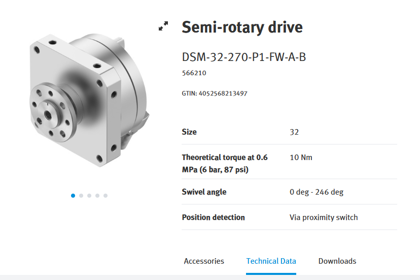product dsm 32 270 p1 fw a b 566210 semi rotary drive cylinder  rotary table actuator-2
