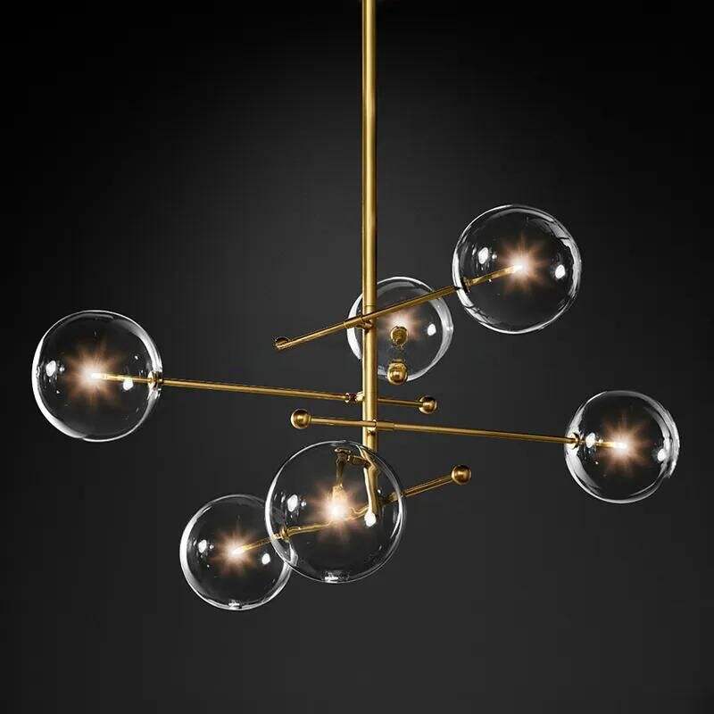 Indoor Hotel Hanging Ceiling Light Bubble Glass Pendant Light Chandelier For Dinning Room supplier