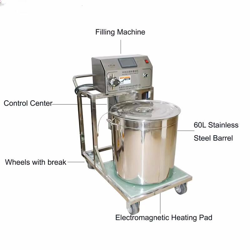 YD Geurende vulmachine Wax Smelters Dispenser Kaars Machine 60L Verwarming Pot Warmer Gieten Houder Pompen Equipo De Velas