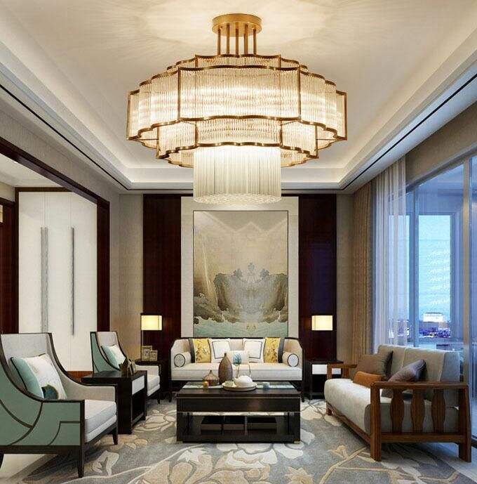 Court Style New Luxury Hotel Chandelier Restaurant Lamp Banquet Hall Chandelier factory