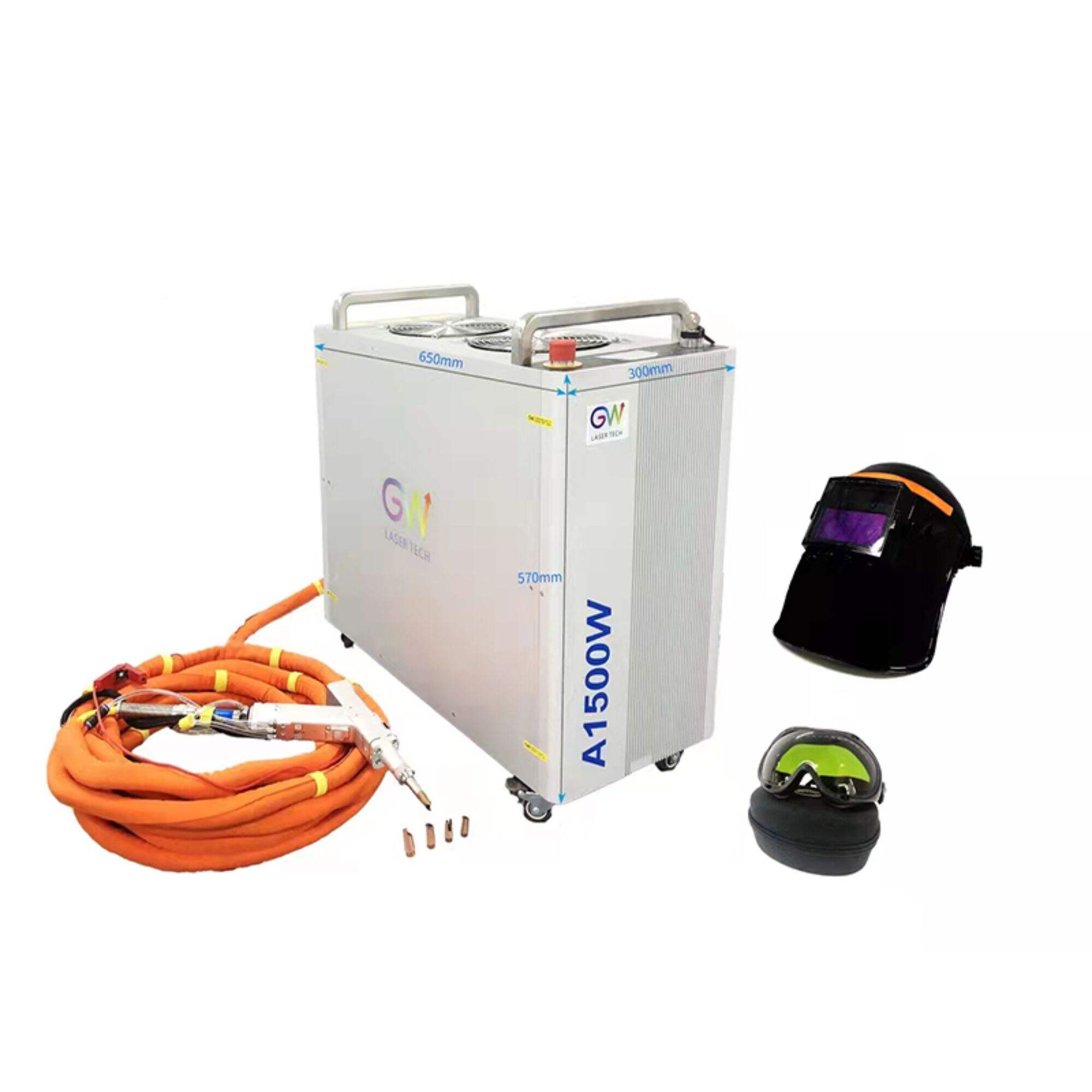 Soldador a laser de fibra portátil com refrigeração a ar GW 1500w