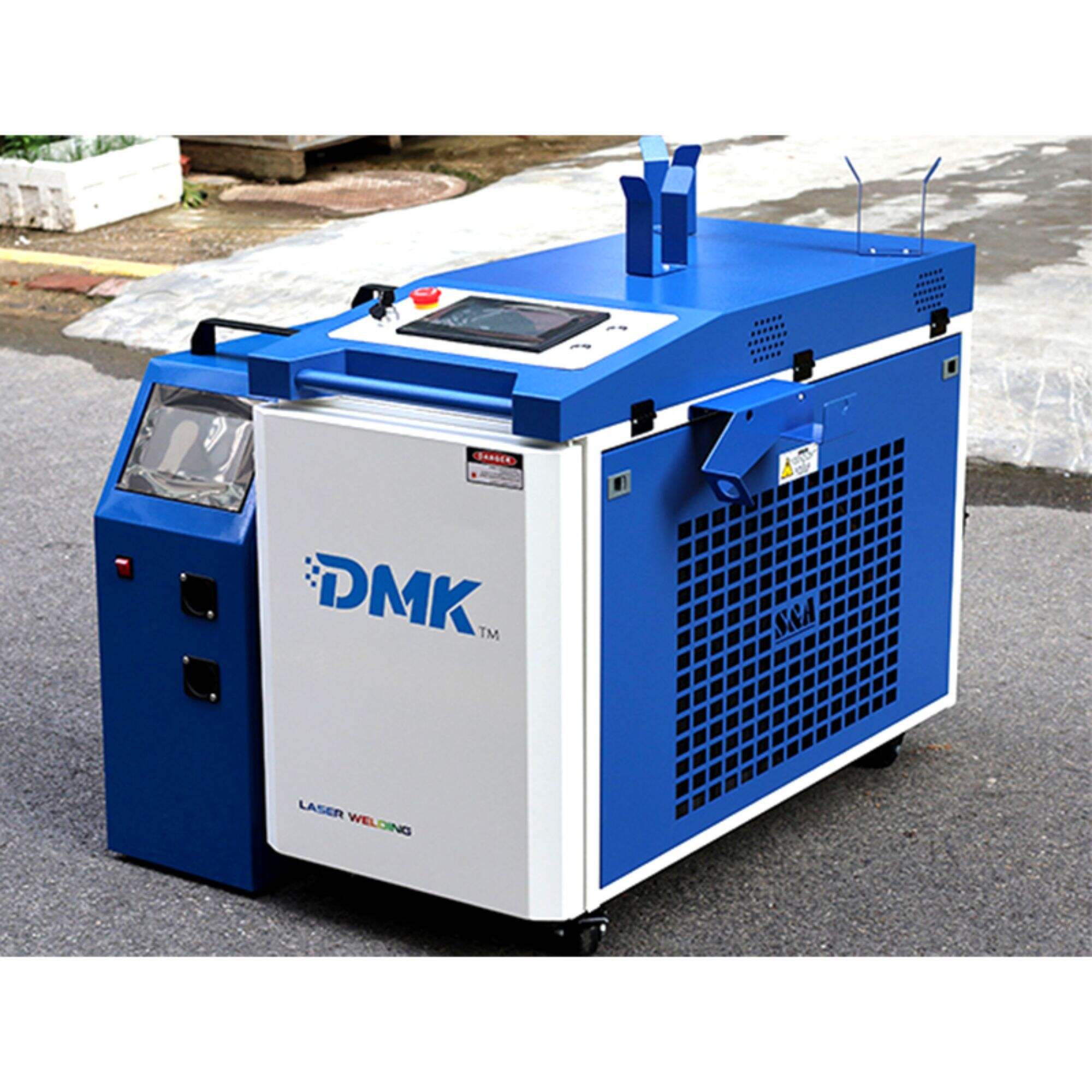 Máquinas de solda a laser de fibra portáteis integradas DMK 1500W