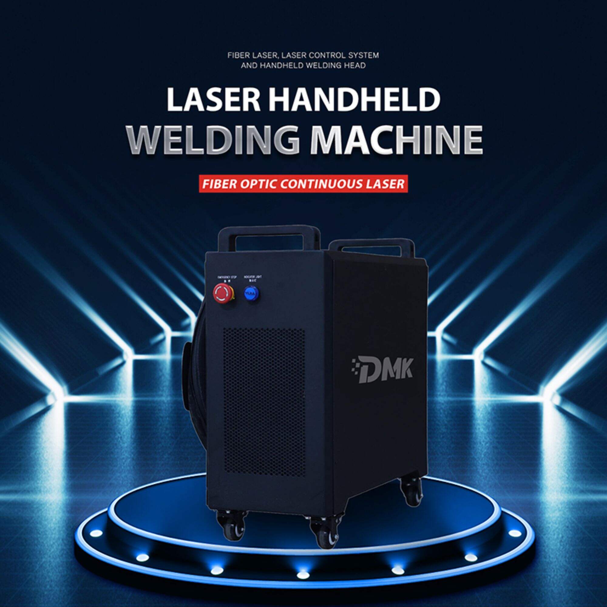 Máquina de solda a laser de fibra portátil portátil com refrigeração a ar DMK 1500W