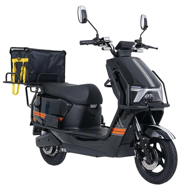 Nako-customize na Electric Motorcycle Scooter na may Cargo Delivery Box