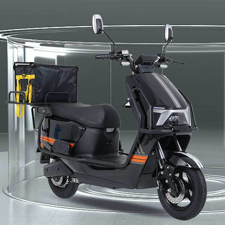 Electric Motorcycles with carrying goods and delivery boxes details