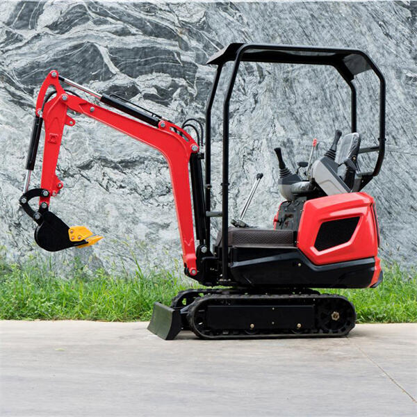 The Mini Excavator Machine at Work