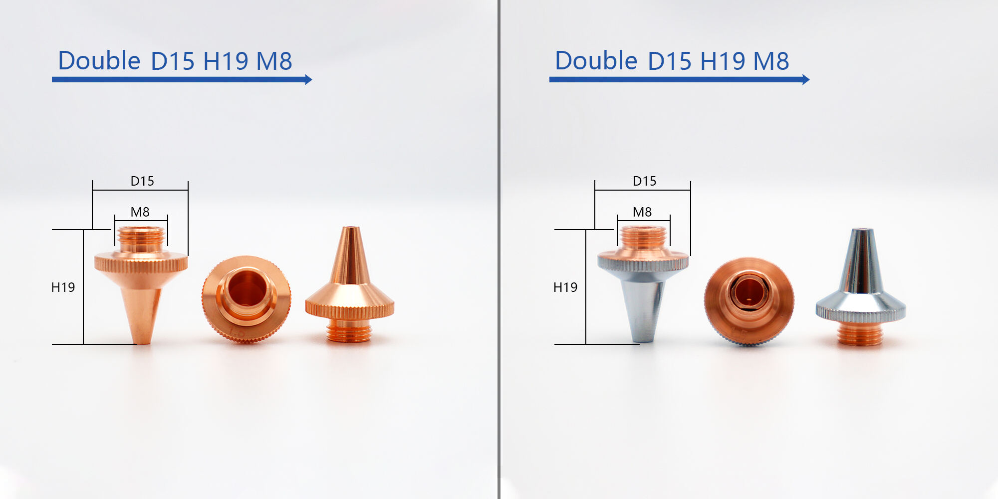 Sell Well in Turkey D28 D32 Single Layer double layer Laser Nozzles for Precitec Raytools CNC Fiber Laser Head Cutting Nozzle manufacture