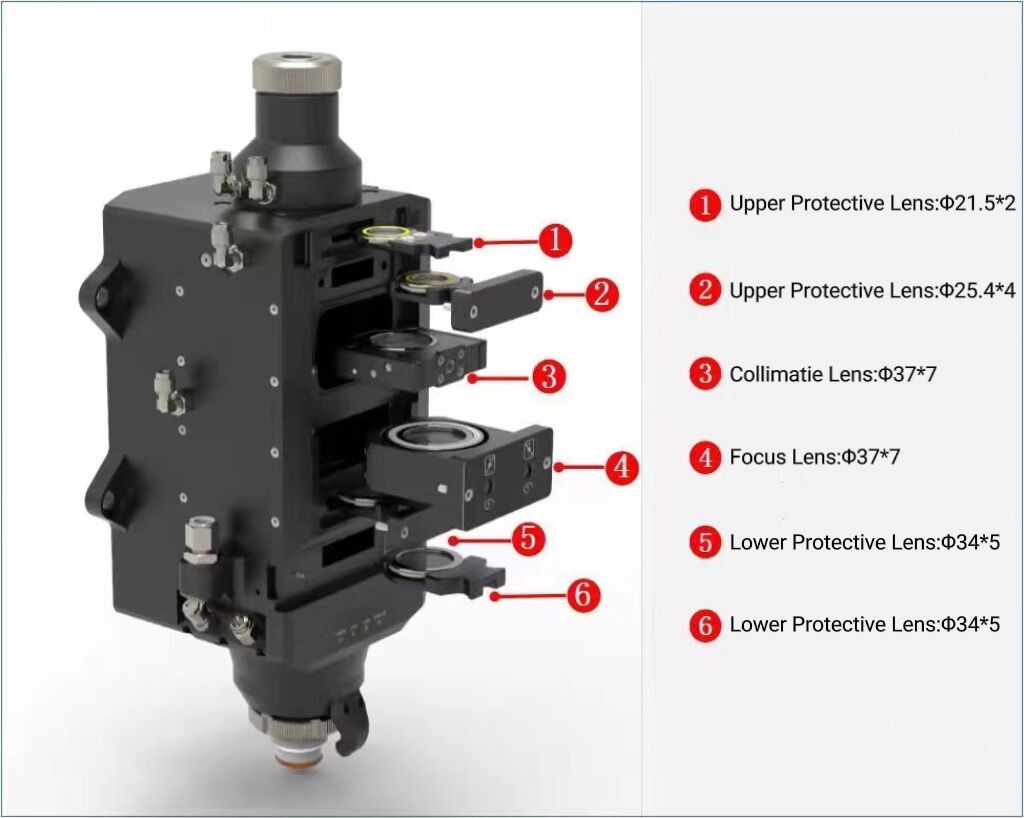 Original BOCI 15 20 30 40kw High power Upper laser lens D21.5T2 BLT662H D25.4T4 Lower Lens D34T5 laser Protective Window supplier