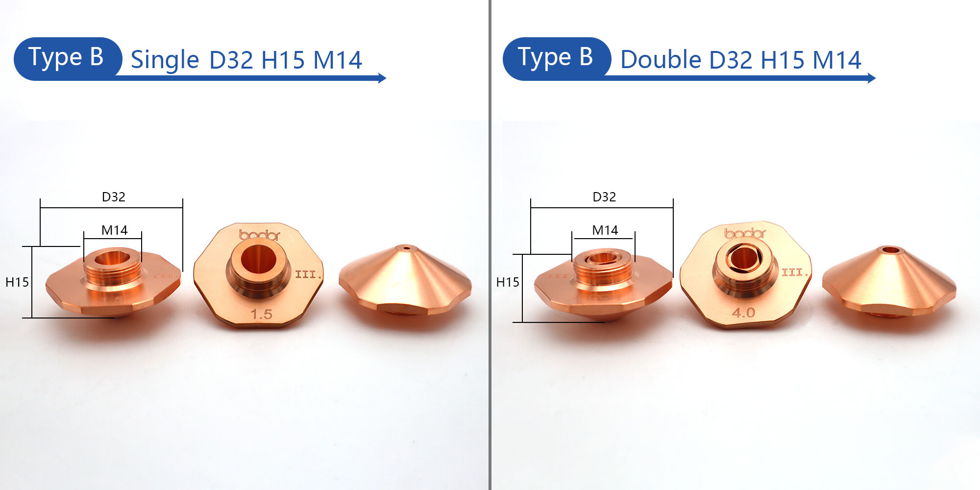 Sell Well in Turkey D28 D32 Single Layer double layer Laser Nozzles for Precitec Raytools CNC Fiber Laser Head Cutting Nozzle details