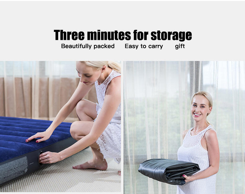 product 2025 outdoor convenience folding air mattress bed  double size camping beach mattress pvc camping mattress self inflating-14