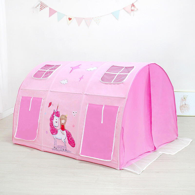 Factory Wholesale Convenient Installation of Foldable Pink Girl Princess Tent Bed Tent Children's Play Tent details