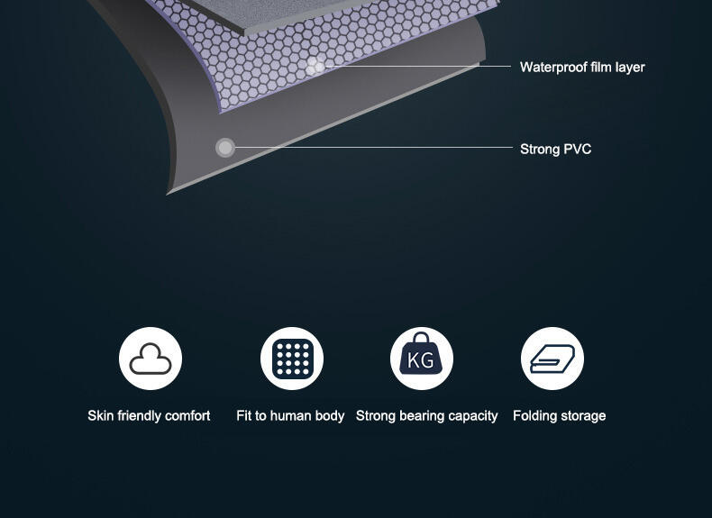 product 2025 outdoor convenience folding air mattress bed  double size camping beach mattress pvc camping mattress self inflating-10