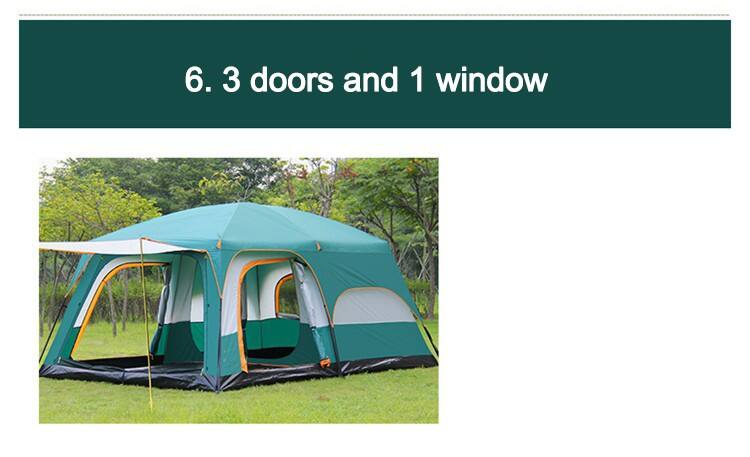 China Suppliers Luxury Large Size Wind Resistant Outdoor Family Camping Hexagonal Beach Tent for Camping Hiking factory