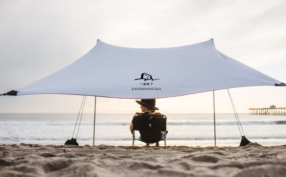 2024 New Tente De Plage Awning Outdoor Canopy Portable Beach Canopy Sunshade Beach Tent Sun Shade Shelter With Sand Anchor details