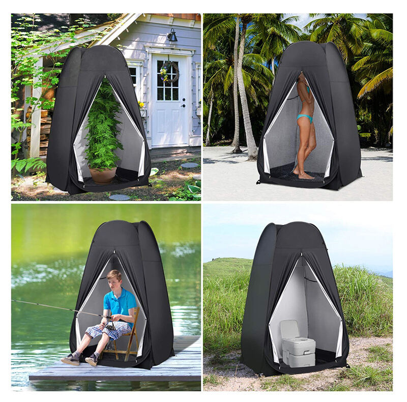 Outdoor Open Changing Room Portable Camping Toilet Popup Tent with Shower Good Quality Solid Color details