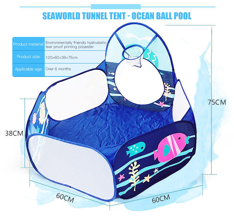 New Design Indoor Outdoor Fun Interaction Kids Tunnel Tent Crawl Pop up Children's Tent 3x1t Kids Room Tent details
