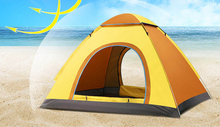 Automatic Waterproof Tent 3-4 Person Camping Tent for Sale Beach Outdoor manufacture