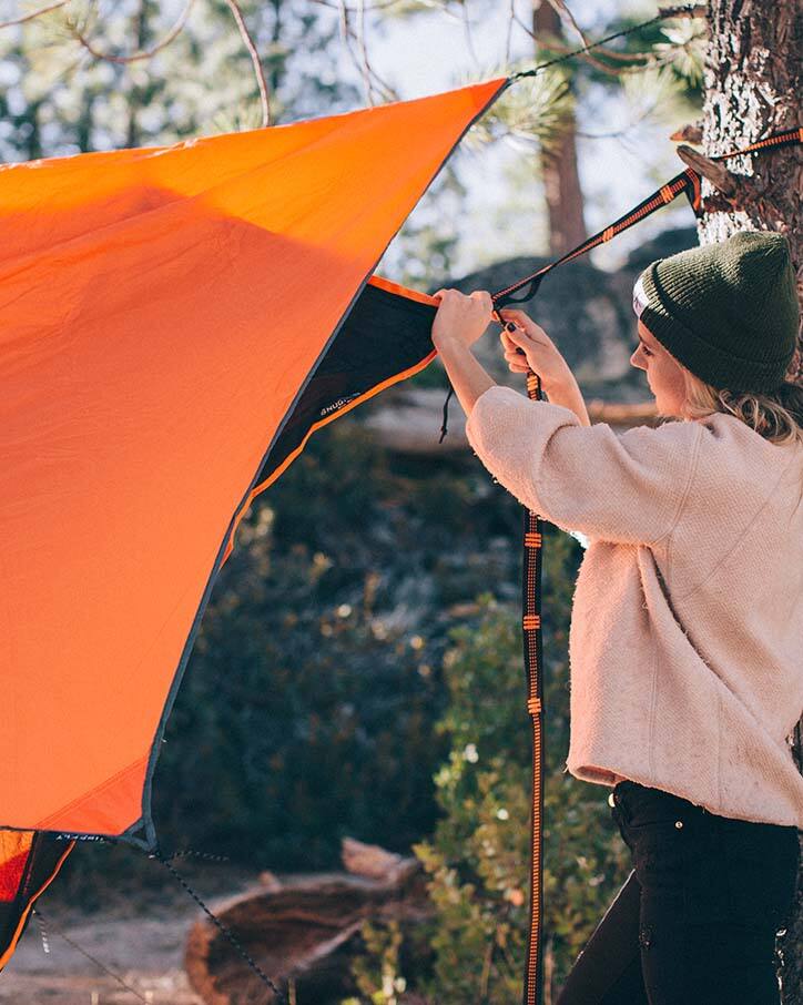 product camping accessories custom logo hiking gear ultralight foldable parachute nylon outdoor portable hitch camping hammock swing-8