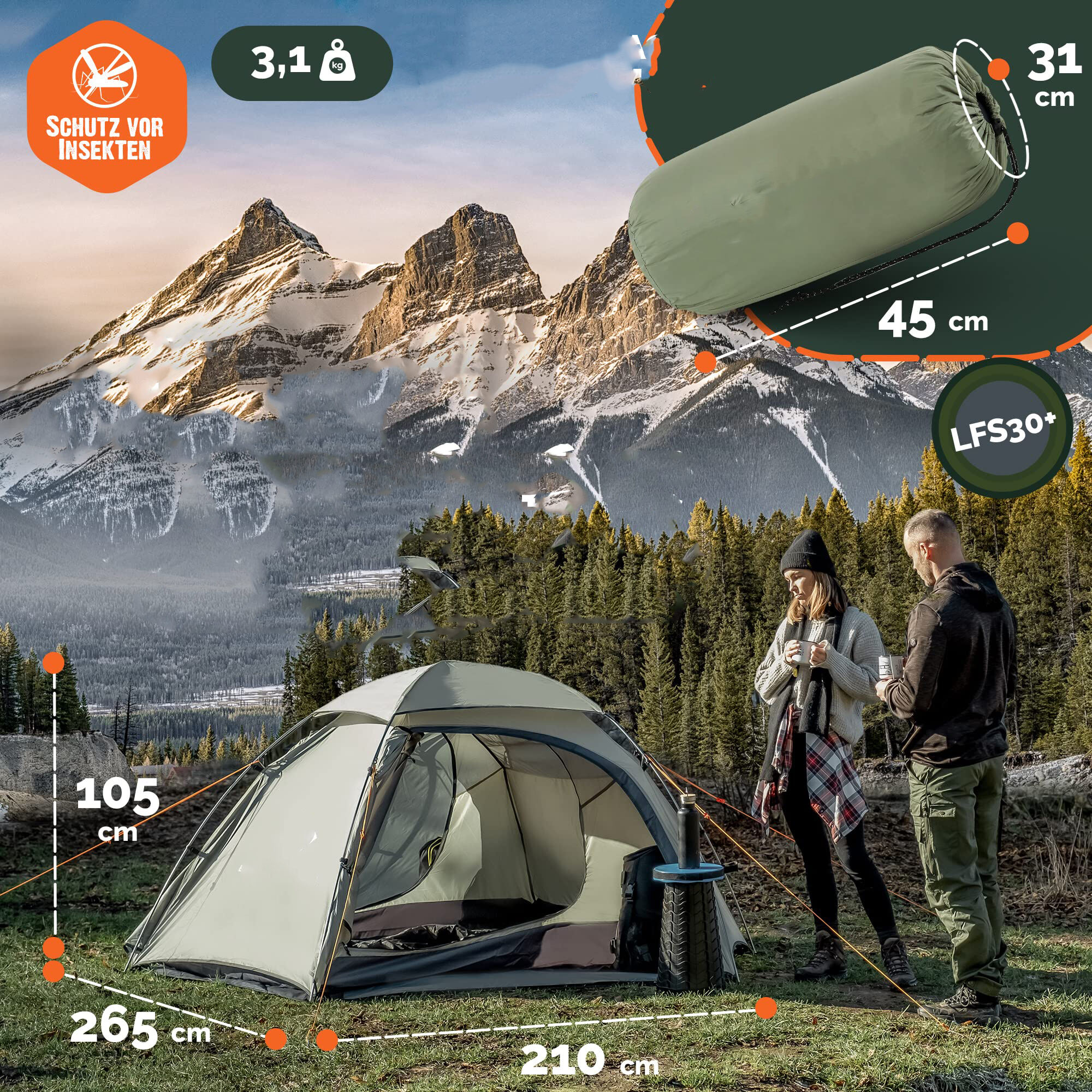 custom outdoor waterproof aluminum rod ultralight trekking tent for camping-10