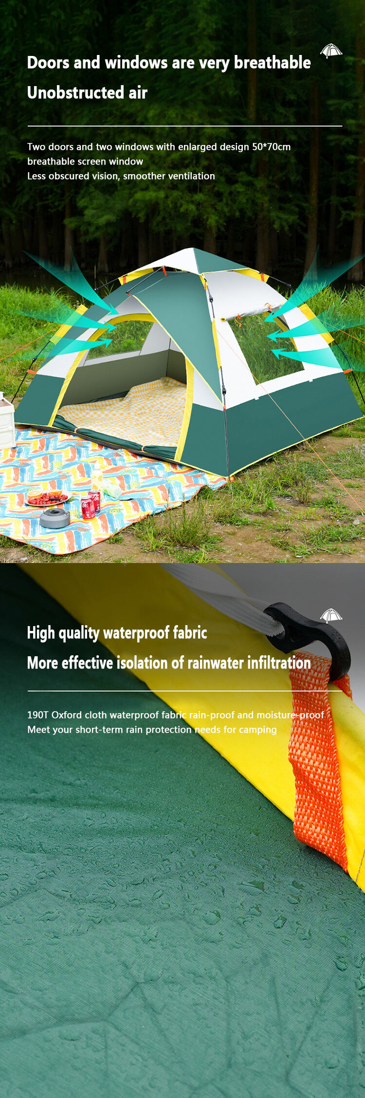 Camping Outdoor Waterproof LOW MOQ Suppliers Tents Camping Outdoor Fast Delivery Outdoor Tents manufacture