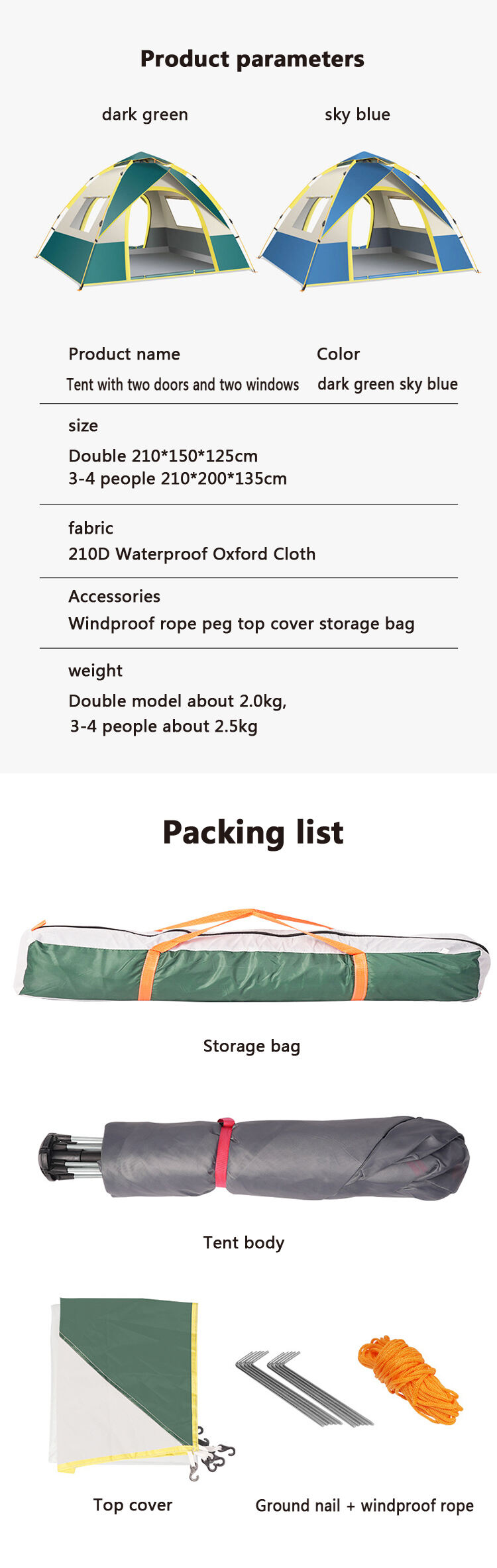 Camping Outdoor Waterproof LOW MOQ Suppliers Tents Camping Outdoor Fast Delivery Outdoor Tents details