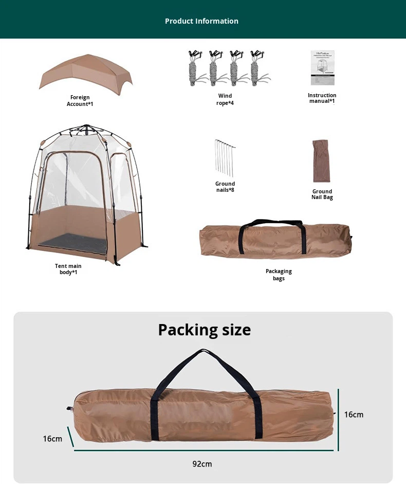 product new transparent popup sports viewing tent water proof pod pop up bubble clear view tent for single double person-4
