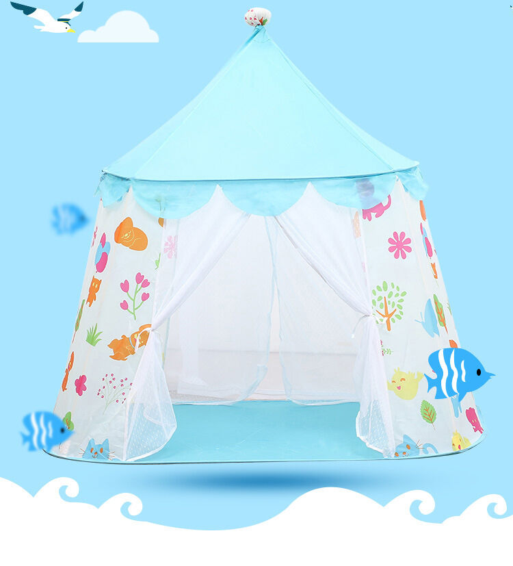 product indoor and outdoor use foldable children hexagon dream tent bed for kid play castle yurt playhouse cartoon cute-6