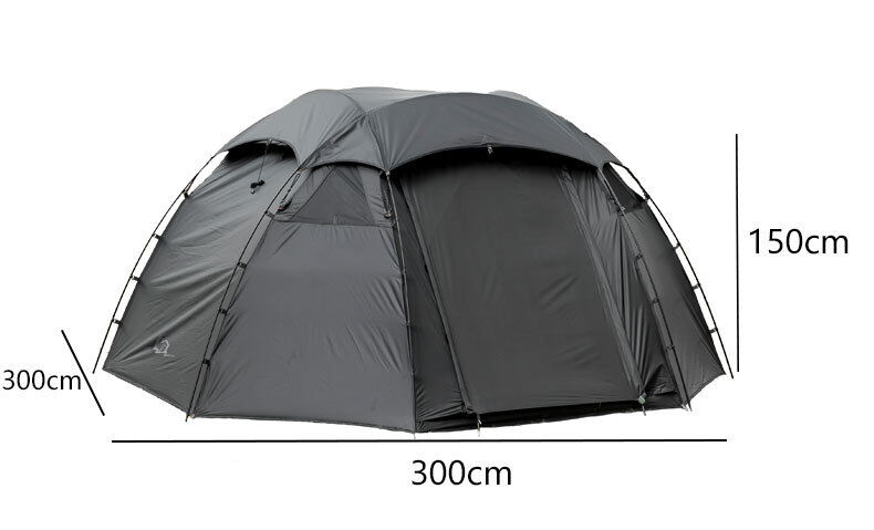product outdoor 210t anti tear seams dome ball tent waterproof windproof hiking beach layer black out camping clamping tent black tent-6