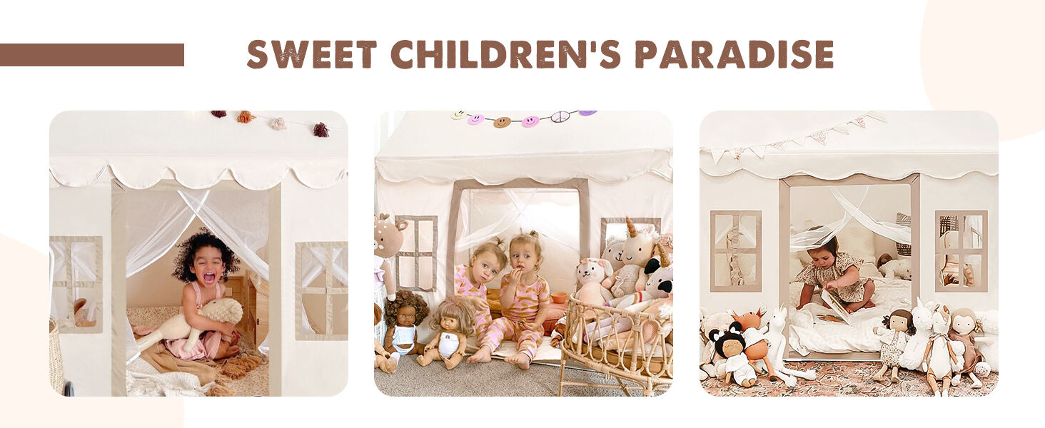Children's Large Princess Castle Play Tent Indoor Toy Tents Kids House Princess Castle Kids Tent With Windows supplier