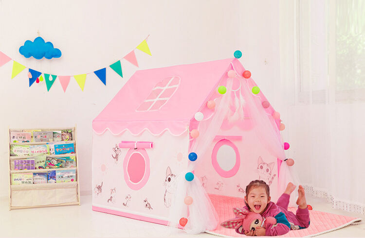 Top Selling Children Playhouse Indoor Castle Princess Cartoon for Kid Play Tent Toyhouse Foldable Portable factory