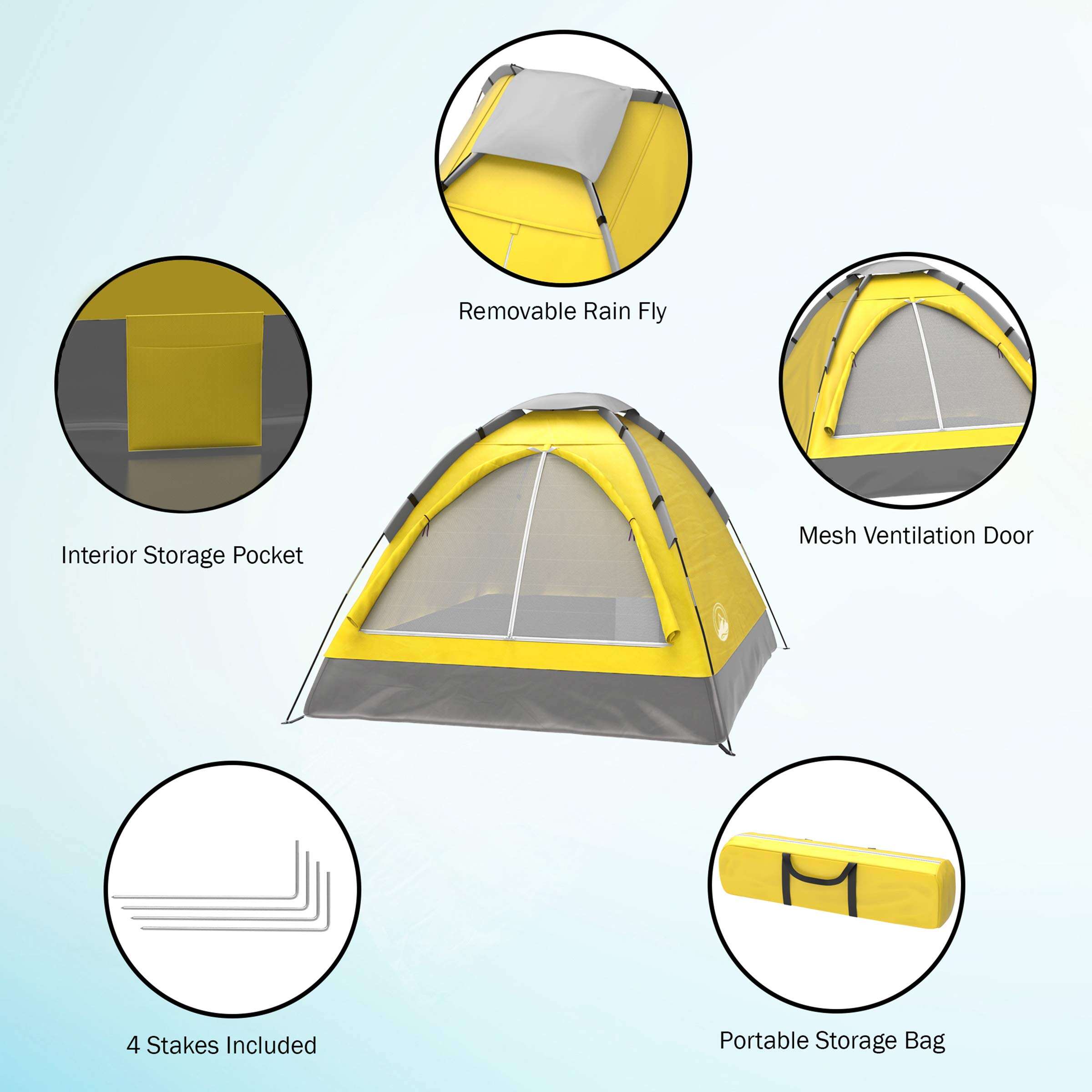 2-Person Lightweight Dome Tent for Camping Hiking Backpacking Beach Camping-Family Outdoor Tent supplier