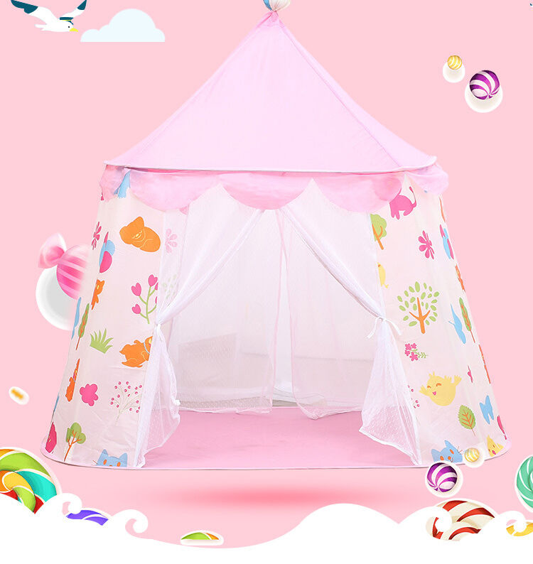 product indoor and outdoor use foldable children hexagon dream tent bed for kid play castle yurt playhouse cartoon cute-7