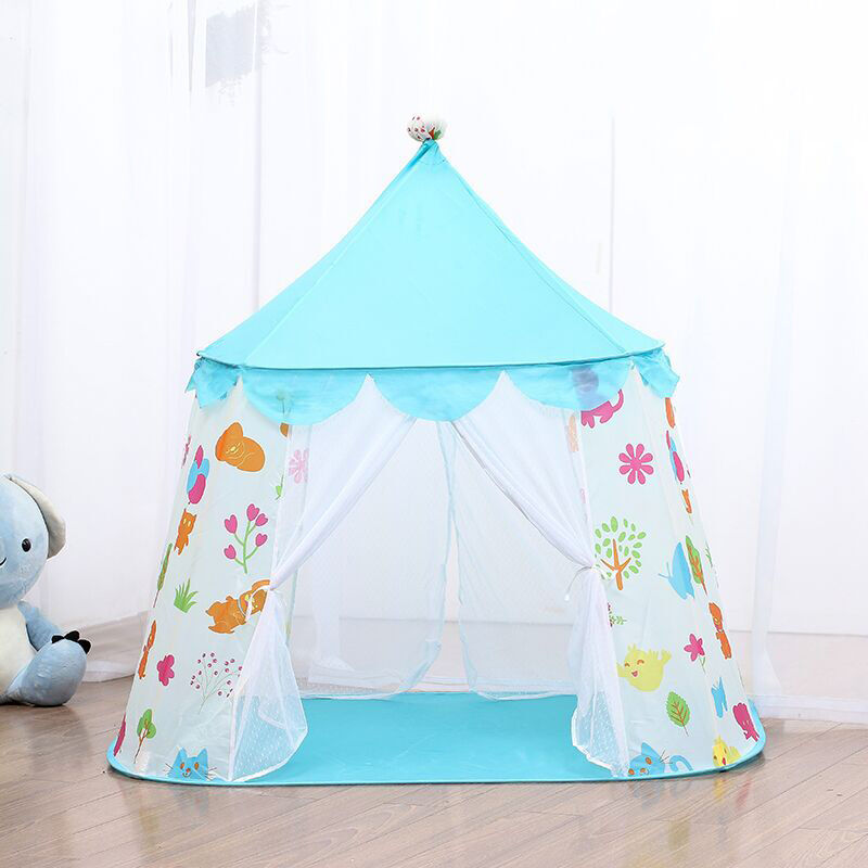 product indoor and outdoor use foldable children hexagon dream tent bed for kid play castle yurt playhouse cartoon cute-8