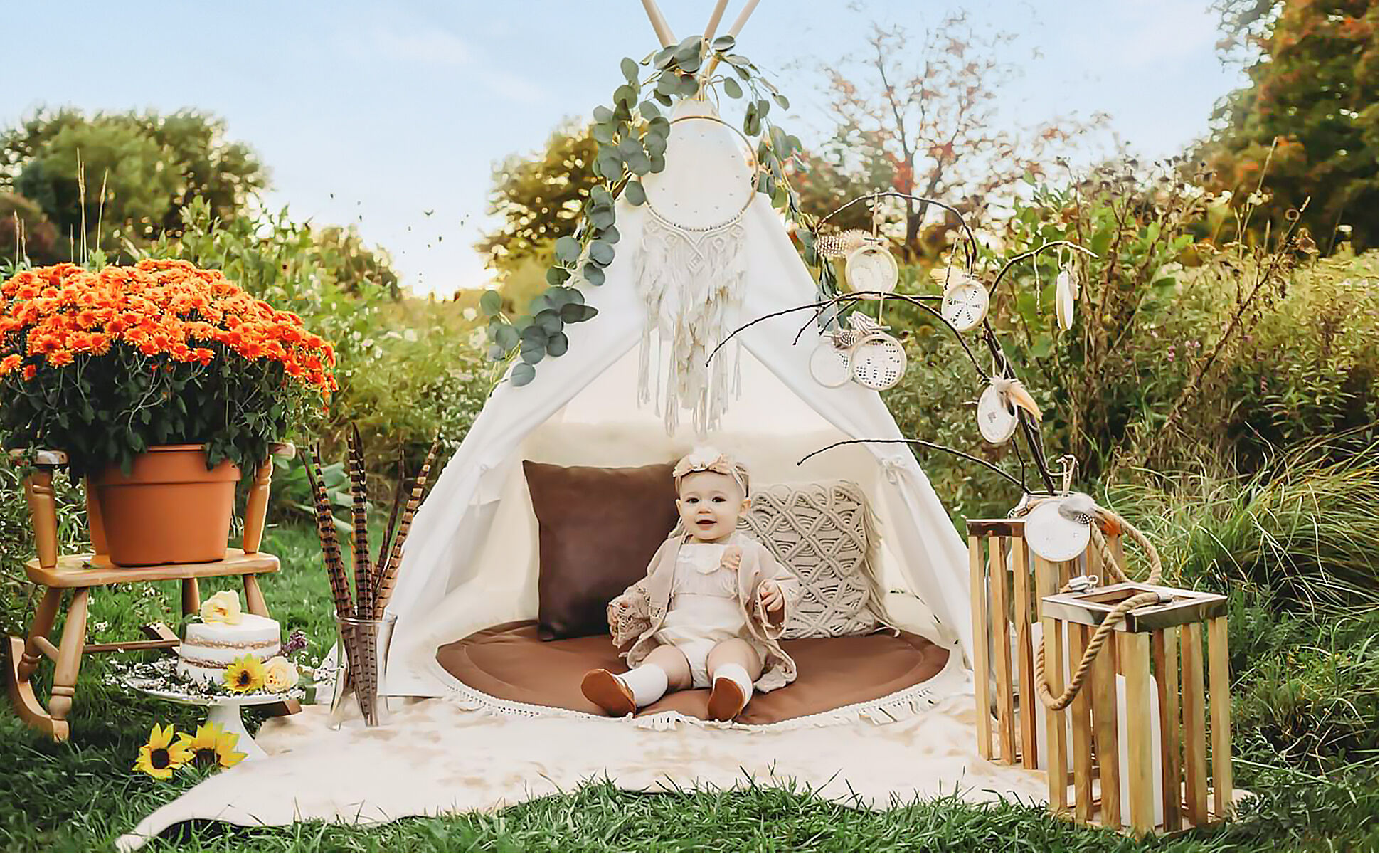 product natural cotton canvas children child toddler kids play tent house foldable indoor teepee tent for kids tipi tent for children-3