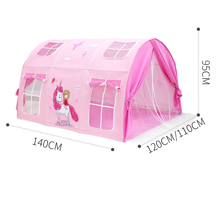 Factory Wholesale Convenient Installation of Foldable Pink Girl Princess Tent Bed Tent Children's Play Tent details