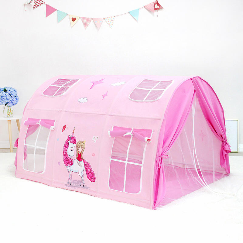 Factory Wholesale Convenient Installation of Foldable Pink Girl Princess Tent Bed Tent Children's Play Tent manufacture
