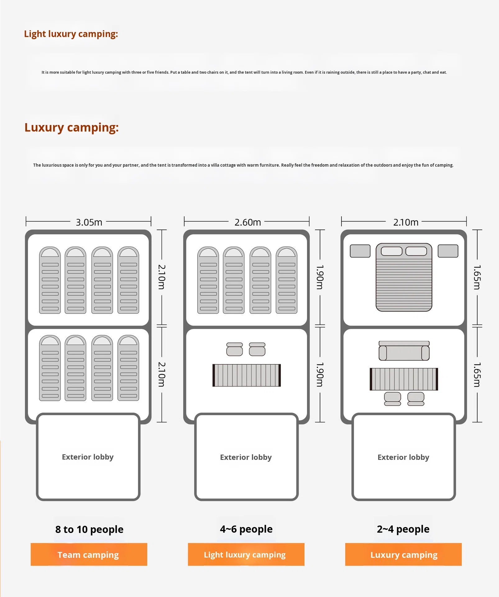 product outdoor two room one hall four season roof tent double layer large capacity thickened explosion proof rainproof windproof tent-5